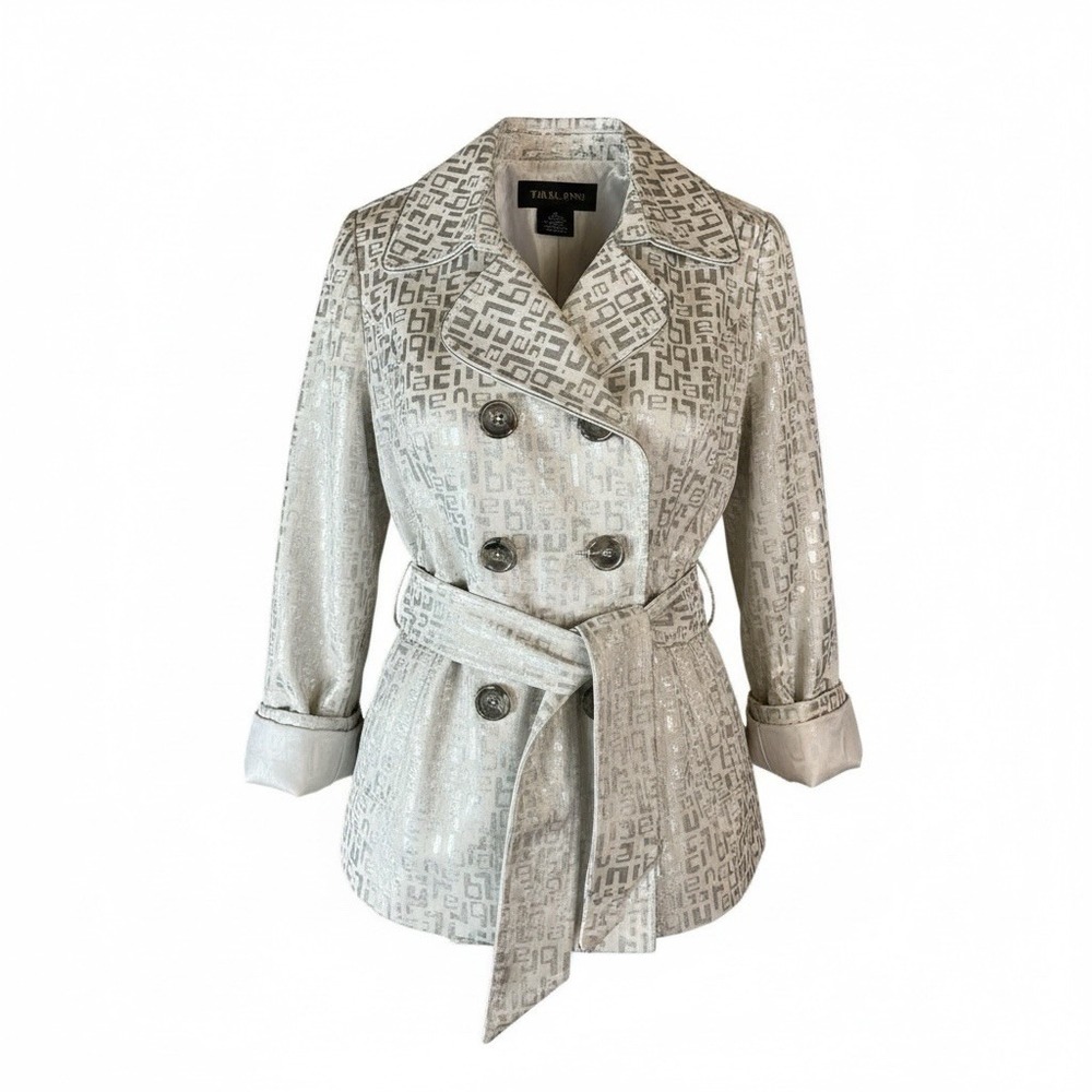 Trilogi Women's Linen And Cotton Blend Jacket White Size Large